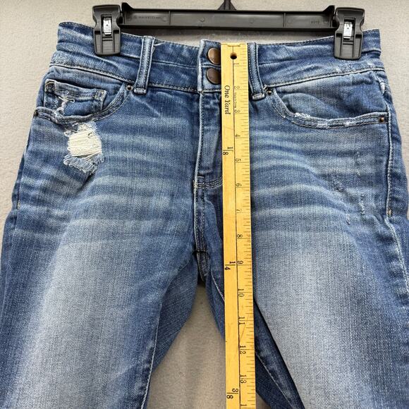 BKE Jeans Women's 25 (2) Blue Stella Mid-Rise Slim Fit Ankle Skinny Preppy - Picture 11 of 13